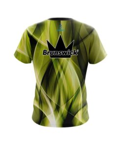 Alternative view of Brunswick Wavy Yellow Swirl CoolWick Bowling Jersey