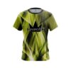 Brunswick Wavy Yellow Swirl CoolWick Bowling Jersey