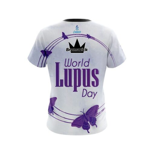 Brunswick World Lupus Cancer Awareness 3 CoolWick Bowling Jersey - Image 2
