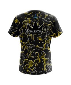 Alternative view of Brunswick Yellow Flowing Fluid CoolWick Bowling Jersey