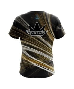 Alternative view of Brunswick Yellow Motion Swirl CoolWick Bowling Jersey