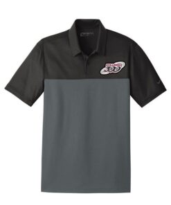 Columbia 300 Throw Down Black Grey Men's Embroidered Nike Dri-Fit Coolwick Bowling Polo Shirt