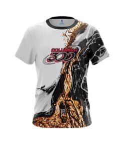 Columbia 300 Black And Gold Liquid Marble CoolWick Bowling Jersey