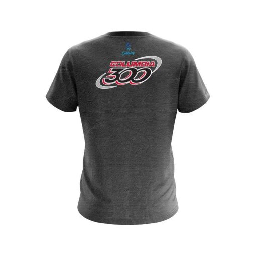Columbia 300 Black Grunge Canvas CoolWick Bowling Jersey - Image 2