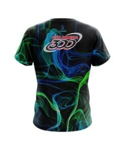 Alternative view of Columbia 300 Blue Green Smoke CoolWick Bowling Jersey