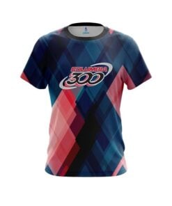 Columbia 300 Blue And Pink Diamond CoolWick Bowling Jersey