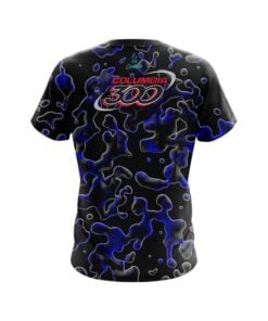 Alternative view of Columbia 300 Blue Flowing Fluid CoolWick Bowling Jersey