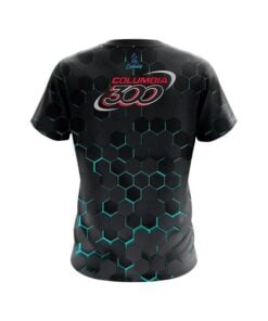 Alternative view of Columbia 300 Aqua Honeycomb Fusion CoolWick Bowling Jersey