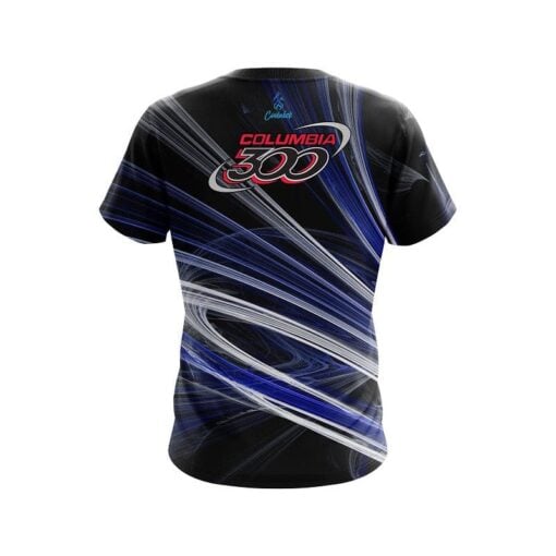 Columbia 300 Blue Motion Swirl CoolWick Bowling Jersey - Image 2