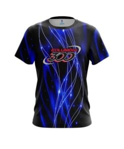Columbia 300 Blue Spiral Waves CoolWick Bowling Jersey