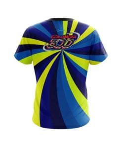 Alternative view of Columbia 300  Blue And Yellow Color Swirl CoolWick Bowling Jersey