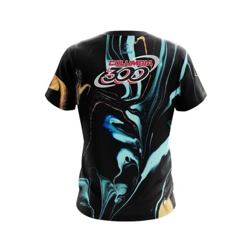 Columbia 300 Blue and Gold Resin CoolWick Bowling Jersey - Image 2