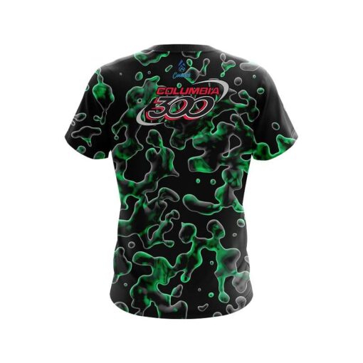 Columbia 300 Green Flowing Fluid CoolWick Bowling Jersey - Image 2