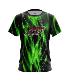 Columbia 300 Green Spiral Waves CoolWick Bowling Jersey