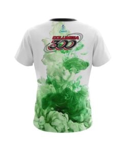 Alternative view of Columbia 300 Green ink Splash CoolWick Bowling Jersey