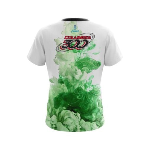 Columbia 300 Green ink Splash CoolWick Bowling Jersey - Image 2
