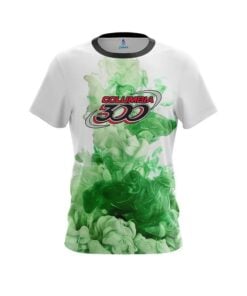 Columbia 300 Green ink Splash CoolWick Bowling Jersey