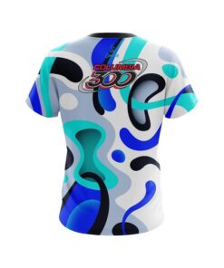 Alternative view of Columbia 300 Modern Art Blue CoolWick Bowling Jersey