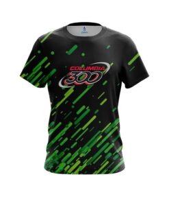 Columbia 300 Modern Green Stripe CoolWick Bowling Jersey