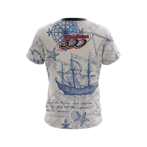 Columbia 300 Nautical Navigation CoolWick Bowling Jersey - Image 2
