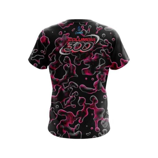 Columbia 300 Pink Flowing Fluid CoolWick Bowling Jersey - Image 2