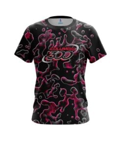 Columbia 300 Pink Flowing Fluid CoolWick Bowling Jersey