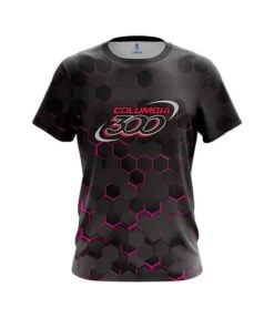 Columbia 300 Pink Honeycomb Fusion CoolWick Bowling Jersey