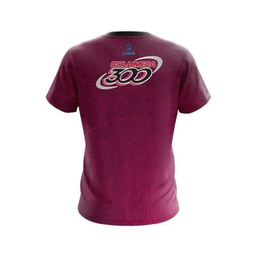 Columbia 300 Pink Grunge Canvas CoolWick Bowling Jersey - Image 2