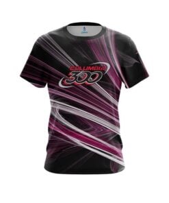 Columbia 300 Pink Motion Swirl CoolWick Bowling Jersey
