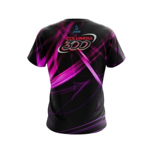 Columbia 300 Pink Spiral CoolWick Bowling Jersey - Image 2
