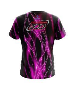 Alternative view of Columbia 300 Pink Spiral Waves CoolWick Bowling Jersey