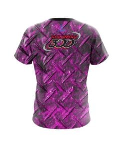 Alternative view of Columbia 300 Pink Diamond Plate CoolWick Bowling Jersey