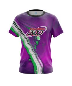 Columbia 300 Purple And Green Liquid CoolWick Bowling Jersey
