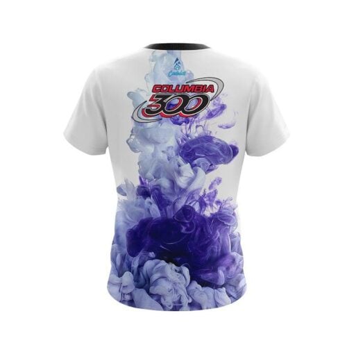 Columbia 300 Purple ink Splash CoolWick Bowling Jersey - Image 2