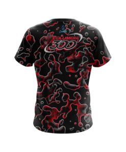 Alternative view of Columbia 300 Red Flowing Fluid CoolWick Bowling Jersey