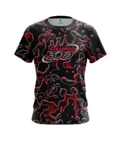 Columbia 300 Red Flowing Fluid CoolWick Bowling Jersey