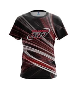 Columbia 300 Red Motion Swirl CoolWick Bowling Jersey