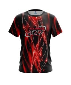 Columbia 300 Red Spiral Waves CoolWick Bowling Jersey