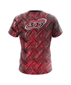 Alternative view of Columbia 300 Red Diamond Plate CoolWick Bowling Jersey