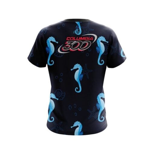Columbia 300 Underwater Seahorse CoolWick Bowling Jersey - Image 2