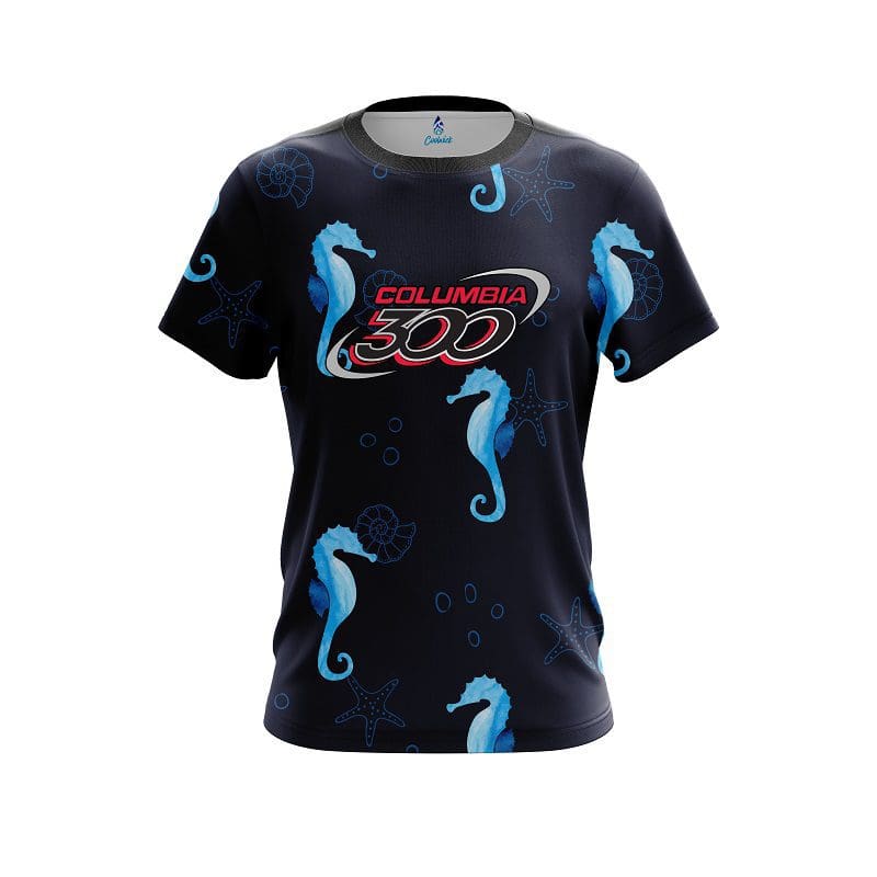 Columbia 300 Underwater Seahorse CoolWick Bowling Jersey