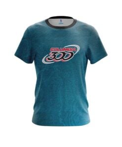 Columbia 300 Teal Grunge Canvas CoolWick Bowling Jersey