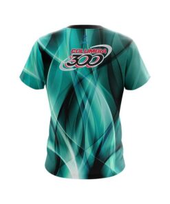 Alternative view of Columbia 300 Wavy Aqua Swirl CoolWick Bowling Jersey