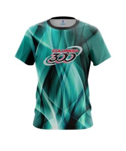 Columbia 300 Wavy Aqua Swirl CoolWick Bowling Jersey