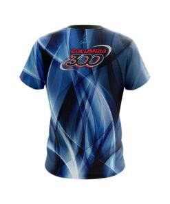 Alternative view of Columbia 300 Wavy Blue Swirl   CoolWick Bowling Jersey