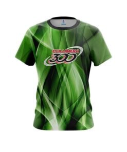 Columbia 300 Wavy Green Swirl   CoolWick Bowling Jersey