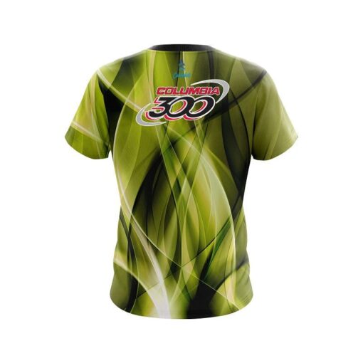 Columbia 300 Wavy Yellow  Swirl   CoolWick Bowling Jersey - Image 2