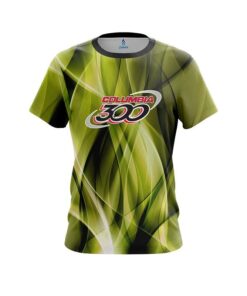 Columbia 300 Wavy Yellow  Swirl   CoolWick Bowling Jersey