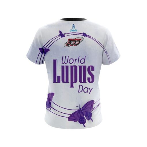 Columbia 300 World Lupus Cancer Awareness 3 CoolWick Bowling Jersey - Image 2