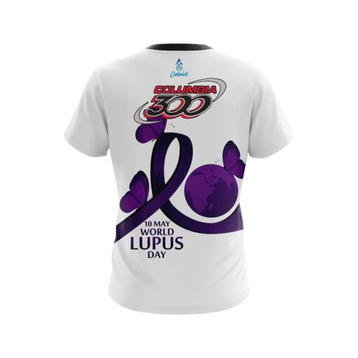 Columbia 300 World Lupus Cancer Awareness  CoolWick Bowling Jersey - Image 2